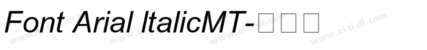 Font Arial ltalicMT字体转换